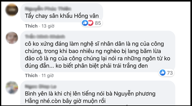 NS Hồng Vân bị công kích, đòi tẩy chay sau vụ mỉa mai bà Phương Hằng: 'Bỏ chữ NSND ra rồi nói chuyện' Ảnh 4