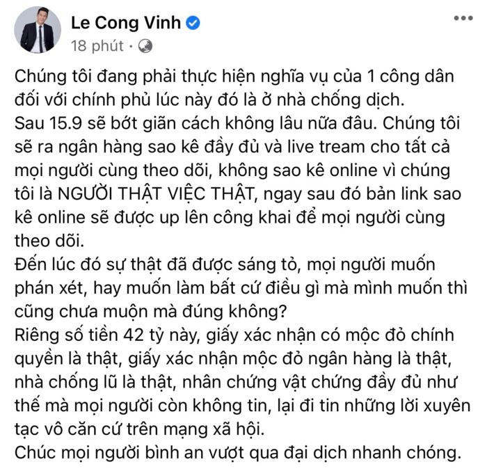 Công Vinh khẳng định 'không sao kê online', sẽ phơi bày sự việc ra ánh sáng sau 15/9 Ảnh 2