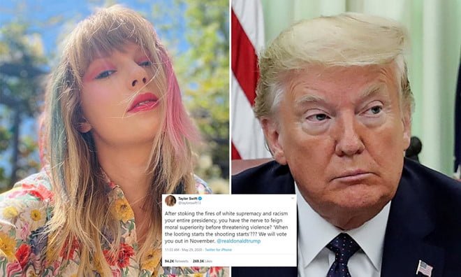 Taylor Swift 'gây bão' Twitter khi chỉ trích Tổng thống Donald Trump - ảnh 1