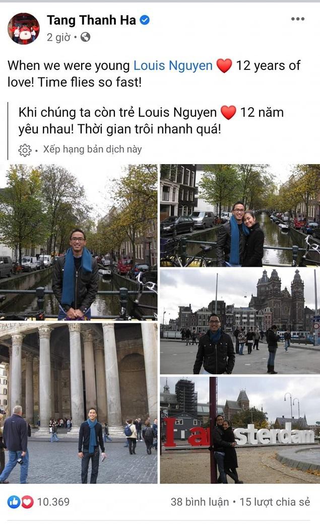 Kỉ niệm 12 năm hạnh phúc bên nhau, Tăng Thanh Hà khoe ảnh thuở hẹn hò Louis Nguyễn ảnh 1