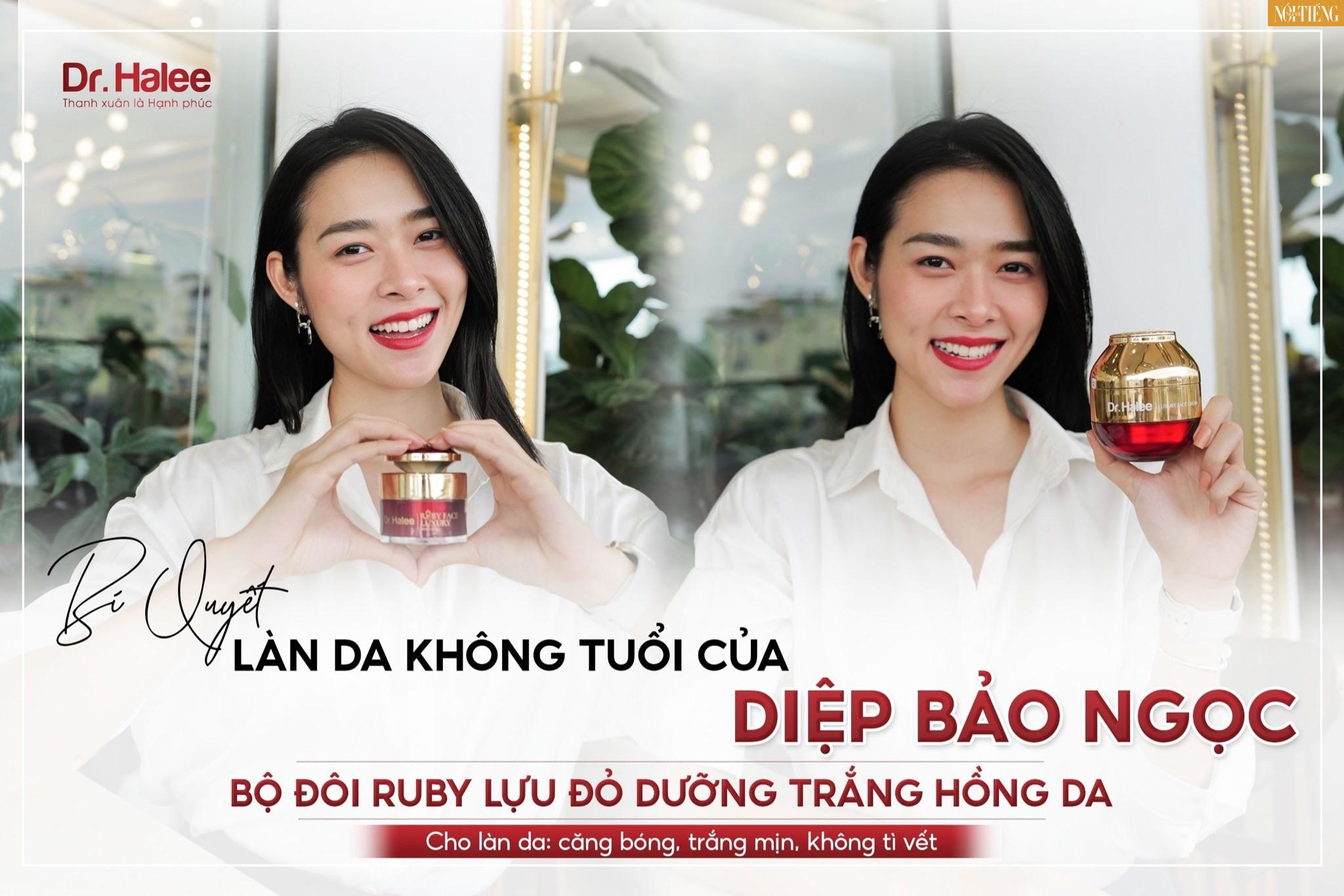 Bộ đôi Ruby Lựu đỏ - Bí quyết chăm sóc da mỗi ngày của Diệp Bảo Ngọc