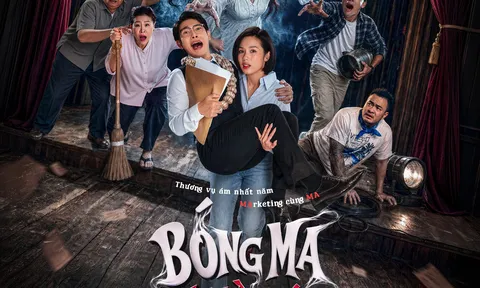 Trâm Anh “bế” Quỳnh Lý bỏ chạy trong phim “Bóng ma nhà hát”