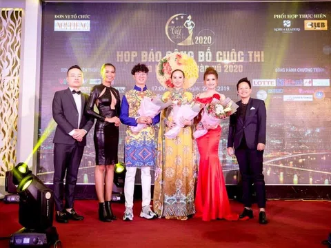 Mỹ phẩm Gia Hân đấu giá thành công chiếc áo dài gây quỹ vì cộng đồng tại Họp báo Hoa hậu Việt Hoàn Vũ