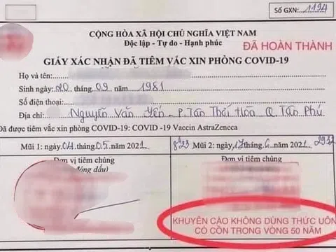 Thực hư "Khuyến cáo không dùng thức uống có cồn trong 50 năm" sau tiêm vắc-xin Covid-19