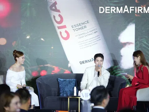 Diễn viên Lee Dong Wook điển trai trong sự kiện ra mắt thương hiệu Dermafirm tại Việt Nam