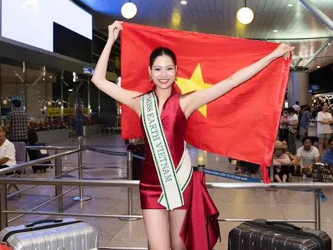 Miss Earth Vietnam 2024 Cao Ngọc Bích chính thức lên đường sang Philippines dự thi quốc tế